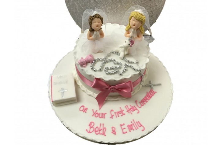 Holy Communion Cake with two Figures